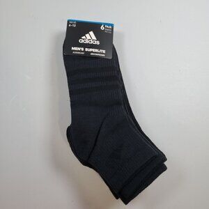 Adidas Superlite Aeroready Socks Men Size 6 - 12 NWT Arch Compression Quarter